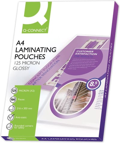 Q-CONNECT lamineeretui A4 250 micron (2x 125 micron) 100 stuks 10 stuks