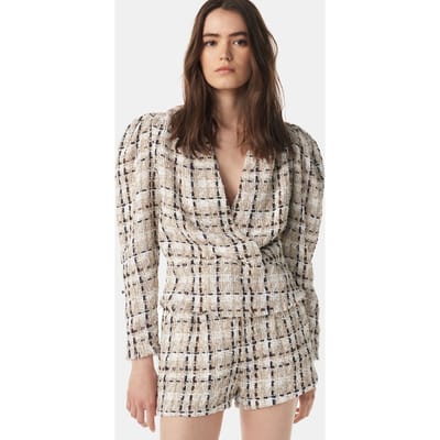 IRO Paris Patria Top Mixed Ecru Maat: XS | Blouses Outlet | Dames | Ecru