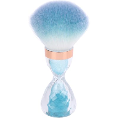 Nail Art Stofborstel Zachte Nail Art Stofreiniger Borstel met Handvat voor Manicure en Make-up Blauw blauw