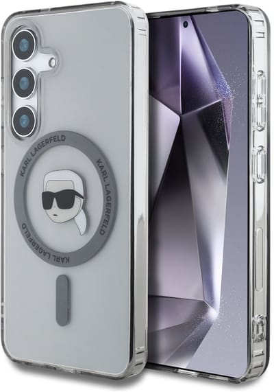 Karl Lagerfeld Harde Hoes Voor Samsung Galaxy S25 Met Karl Hoofd Print