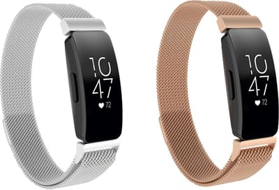 KELERINO. Milanese bandjes geschikt voor Fitbit Inspire (HR) - 2-pack - Small