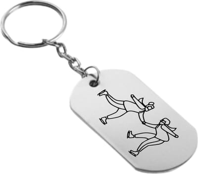 Akyol - schaats Sleutelhanger cadeau - Schaatsen - de echte schaatsers - Schaatsen - schaats - sport - ijs - 2,5 x 2,5 CM