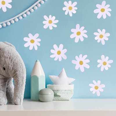 Dailygoods- Wandtattoo 36 Stuks - Muurstickers Kinderen - Muurstickers Bloemen - Vinyl - Waterdicht - Decoratie voor Kinderkamer - Muursticker