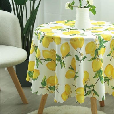 Katoen Linnen Kleine Frisse Tafelkleed Huishoudelijk Minimalistisch Rond Tafelkleed Restaurant Kleine Ronde Tafel Stoffen Tafelmat Diameter 90cm
