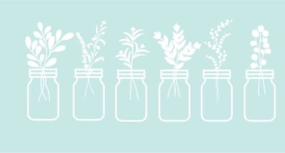 Decoratieve muurstickers - raamstickers bloemen in vaas - wall art