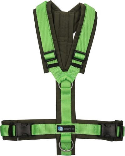 Annyx hondentuig-harnas- Y-tuig-OLIJFGROEN-LICHTGROEN-maat L-geschikt voor borst omtrek 70 tot 86cm-gewicht 26-38kg