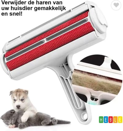 *** 2 stuks Haarverwijderaar - Pluizenverwijderaar - Hoogwaardige Huisdierhaar Verwijderaar - Hondenhaar - Pluizenborstel - Ontharingsborstel - van Heble® ***