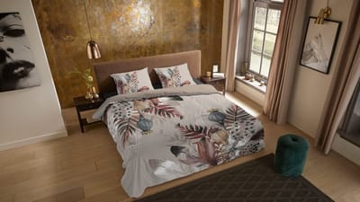 Pure dekbedovertrek veren - 1 persoons 140x200/220 cm - Taupe - Microvezel