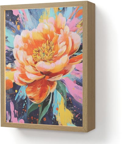 Wandlamp 30x40 cm - Oplaadbaar - Bloemexplosie - Felle spatten - Dynamisch - Wandlampen binnen woonkamer - Slaapkamer lamp - Decoratieve nachtlamp - Vloerlamp draadloos