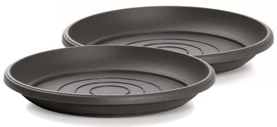 Onderschotel Terra 25cm ANTRACIET Prosperplast / 2 STUKS ! /