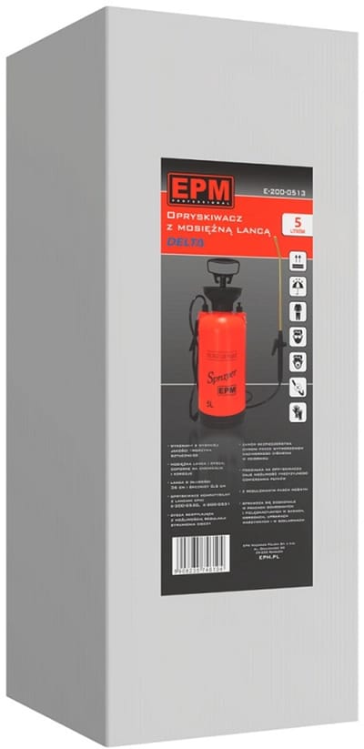 EPM OGR - Delta Serie - Drukspuit - Mosiężna Lanca - 5L