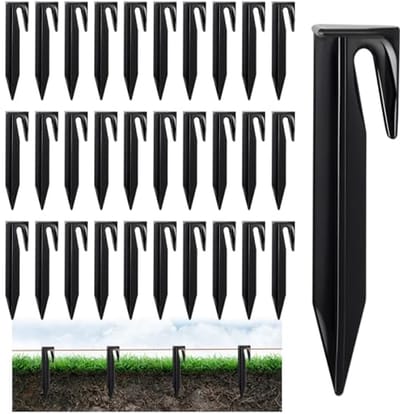 Grondpinnen voor robotgrasmaaier - grenskoord - 150 stuks grondankers - pennen - grondpinnen - haken - nagels voor robotgrasmaaier - grensdraad - tent - camping accessoires