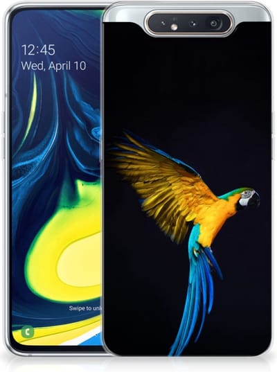 Samsung Galaxy A80 TPU Hoesje Papegaai