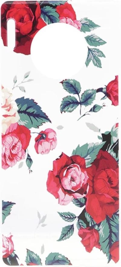 Shop4 - Geschikt voor Huawei Mate 30 Hoesje - Zachte Back Case Rozen Transparant