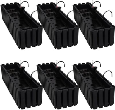KADAX - Balkon Bloembak - Antraciet 60cm - UV-bestendig - PVC Materiaal