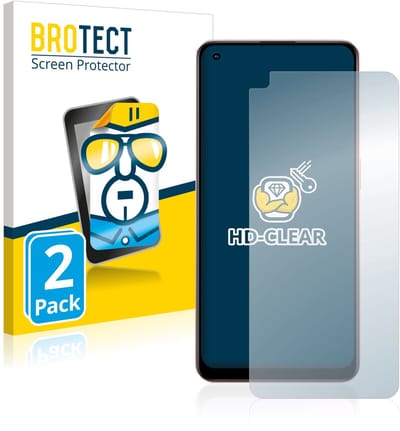BROTECT - Screenprotector voor Oppo A96 - Folie Beschermfolie transparant 2 Stuks