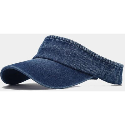 Chapeau Haut de forme Vide en Tissu Denim Femmes Hommes Unisexe Casquette Rétro à Visière Chapeau Soleil Femme Casquette Britannique pour Femme Nouveau (dark blue,56-58cm) bleu foncé