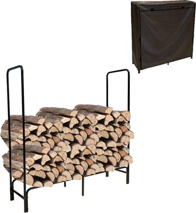 Houtopslag voor Buiten Overdekt - Brandhoutrek - Houtberging - Haardhoutopslag - 119 x 34 x 103