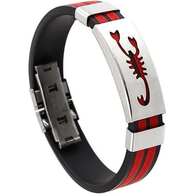 Mode Vlam Print Roestvrij Staal Armbanden voor Mannen Vrouwen Individualiteit Verstelbare Rubberen Armband Casual Sieraden Cadeaus black