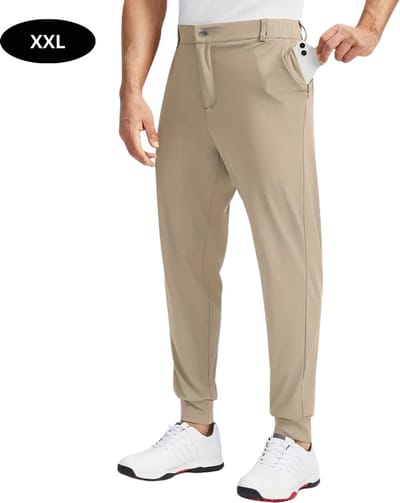 Bovista Golfbroek Heren - Golfkleding - Golfen - Golf Accessoires - Nette Pantalon - Beige XXL - Maat 54