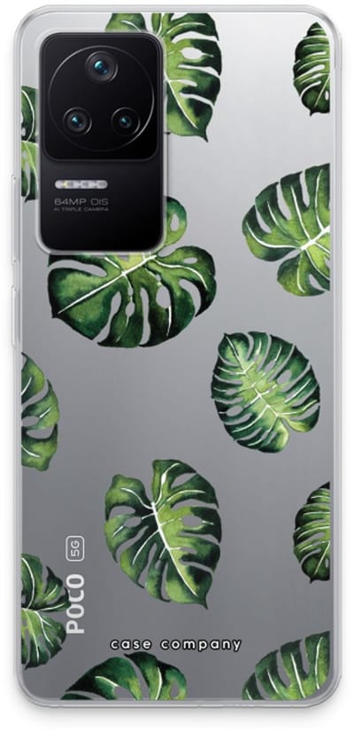 Case Company® - Hoesje geschikt voor Xiaomi Poco F4 hoesje - Tropische bladeren - Soft Cover Telefoonhoesje - Bescherming aan alle Kanten en Schermrand