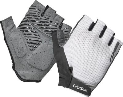 GripGrab - Expert RC Max Korte Vinger Zomer Fietshandschoenen met Padding - Wit - Unisex - Maat S