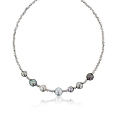 Luna-Pearls - 216.0908 - Ketting - 925/-Zilver met Tahiti gekweekte parel