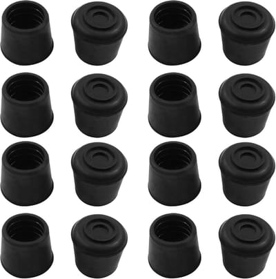 16x Ronde Rubber Stoelpootdoppen (22mm) - Antislip & Krasvrije Bescherming voor Houten Vloeren