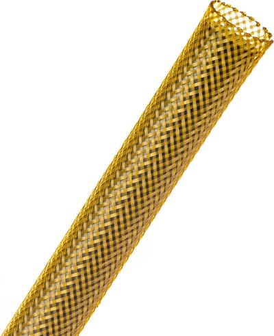 Techflex-PTN0.50YL/15-Kabelsok-Kabelsleeve-Kabelbeschermer-Kabel Management–Kabelkous-Kabelmantel - Maat: 6,4 mm – 19,1 mm-Kleur: Geel-Lengte: 15 meter