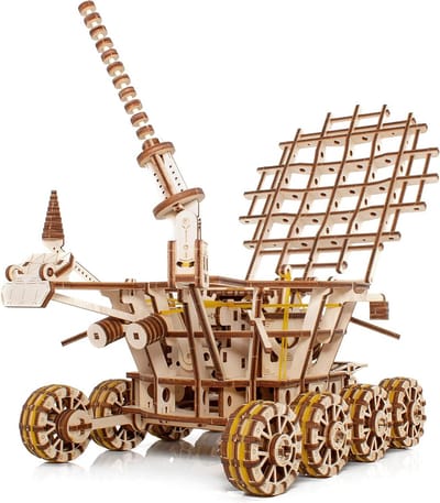 Mechanische Houten 3D Puzzel Model: Lijmvrije Rover - 424 Stukjes voor Volwassenen & Tieners