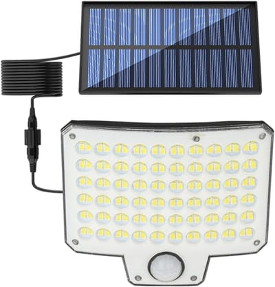 KZQ Zonne Buitenlamp Met Afstandsbediening En Bewegingssensor - Drie Verlichtingsstanden Waterdicht Voor Terras Tuin En Garage