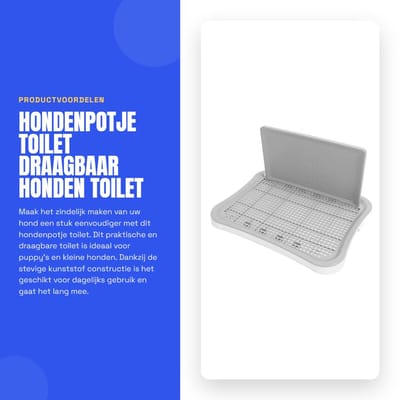 Dailygoods- Hondenpotje met Verwijderbare Spatwand - Draagbare Trainingsplaspads - Kunststof Hondenbak - Eenvoudig te Installeren - Geschikt voor Binnen en Buiten - Hondentoilet