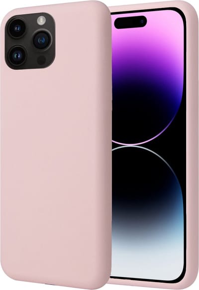 Hoesje geschikt voor iPhone 14 Pro - Back Cover Case SoftTouch Roze