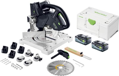 Festool SYMC 70 Basic SYMMETRIC accu-freeszaag 36 V ( 2 x 18 V ) 216 mm + 2x accu 8.0 Ah + Systainer - zonder oplader