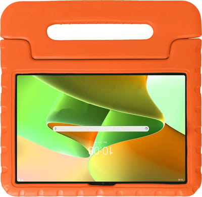 Hoesje - Geschikt voor Lenovo Tab M10 Plus (3e / 3rd Generatie) - Kinderhoes Shockproof Bumper - Kidsproof Case - Tablet Hoes - Kinder Hoes Cover - Oranje