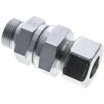 25S (M36x2) & G1'' Regeling-Uit Elektrolytisch verzinkt Stalen Terugslagklep Snijring Buitendraad 1-250 bar ISO 8434-1