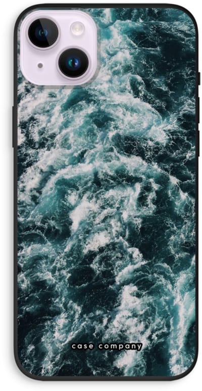 Case Company® - Hoesje geschikt voor iPhone 14 Plus hoesje - Zee golf - Biologisch Afbreekbaar Telefoonhoesje - Bescherming alle Kanten en Schermrand