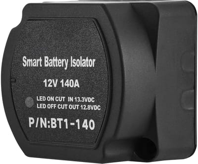 Split Charge Relay Kit, 5 m 12 V, Automatische Dubbele Batterij Isolator met 140 A VSR Relais, voor Camper, Schip, Auto, Vrachtwagen, Caravan, Yacht, ATV, UTV, Boten