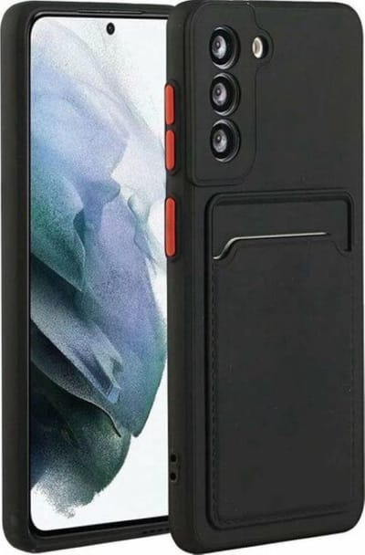 TPU back cover met vakje voor pasje - Geschikt voor Samsung Galaxy S23 Plus - Zwart