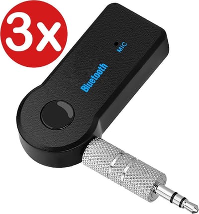 Draadloze Bluetooth Adapter Auto Bluetooth Receiver Audio Muziek AUX - 3 PACK