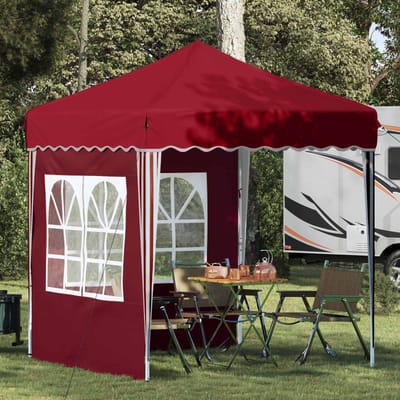 vidaXL - Pop-up - Feesttent - 195 - x - 195 - x - 245 - cm - Bordeauxrood - Oxford - Stof