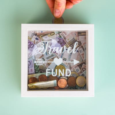 Houten Spaarpot - Travel Fund van OOTB