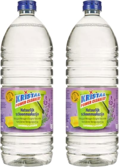 Kristal Lavendel Azijn 2x1Lit. Bio schoonmaakmiddelen | Powercleaner | Milieu vriendelijk, duurzaam, spaarzaam.