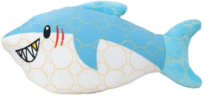 FORCE Deep Sea stoer pluche speelgoed voor honden - Gebouwd met kevlar en meerdere lagen met versterkte naden. Pieper voor interactief spelen. Ideaal voor sterke kauwers (Haai)