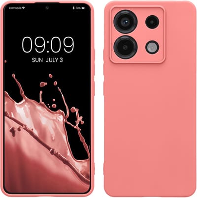 kwmobile telefoonhoesje geschikt voor Xiaomi Redmi Note 13 Pro 5G / Poco X6 5G - Hoesje voor smartphone - Precisie camera uitsnede - In Pastelkleurig koraal