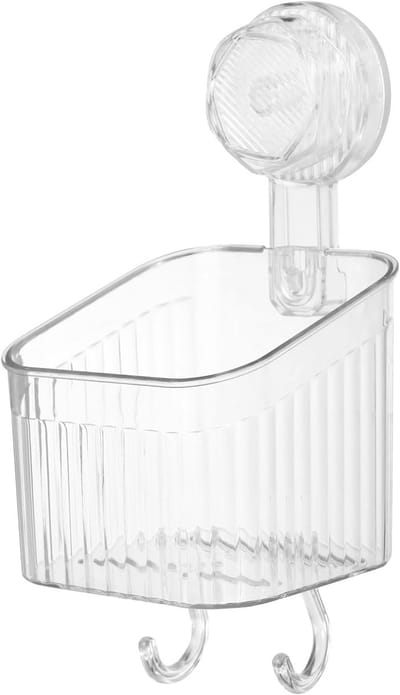 1 stuk zuignap doucheplank met haak 94 cm zuignap douche-organizer wandmontage opbergrek voor badkamer keuken helder