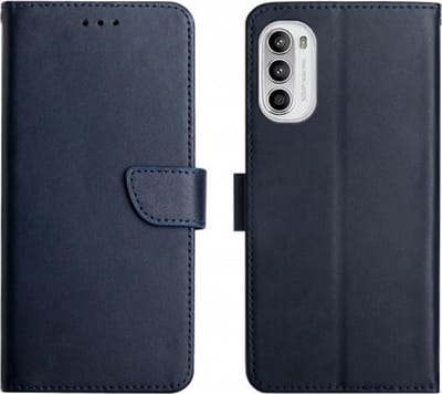 LuxeBass Hoesje geschikt voor Motorola Moto G52 - Boekhoesje - Blauw - Portemonneehoesje gsm hoesje - telefoonhoes - telefoonhoesjes