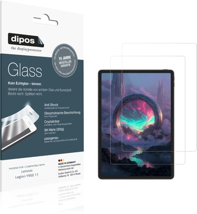 dipos – 2x Pantserfolie geschikt voor Lenovo Legion Y900 11 | 9H Screenprotector
