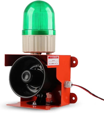 Industriële Sirene - Alarm met Licht - Veiligheid Vergroten - 120dB Geluid - 120x110x251mm - Groen