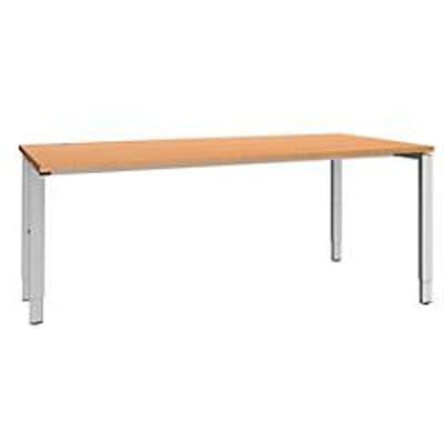 Schäfer Shop  Genius Bureautafel MODENA FLEX, 4-poot rechthoekige buis, eenzijdig, B 1800 mm, beuken